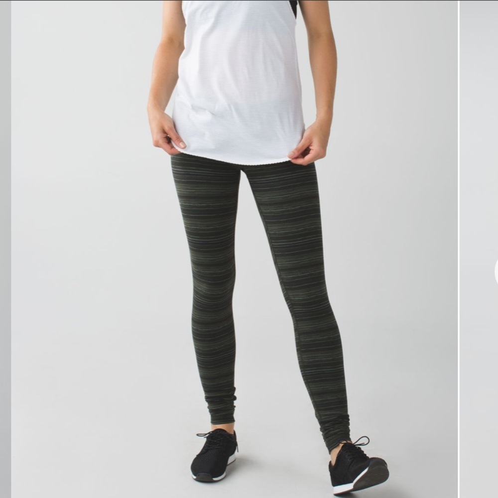 Lululemon wunder under leggings green size 4